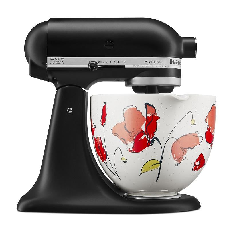 4.7L Poppy Decal Ceramic Bowl 5KSM2CB5PPY
