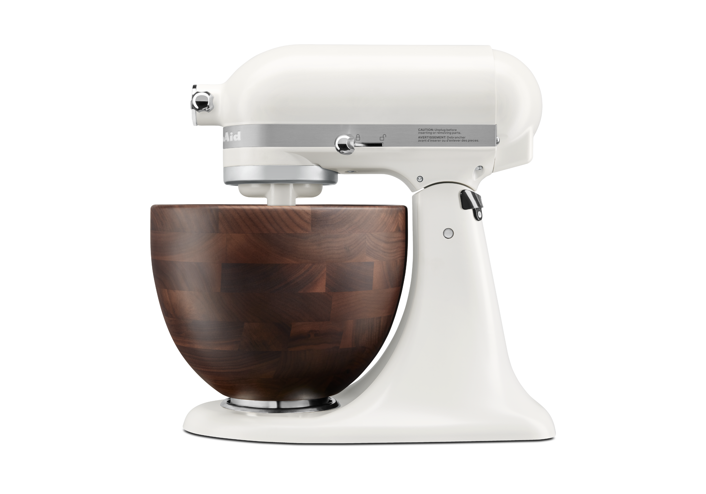 Artisan Tilt-Head Stand Mixer with Walnut Wood Bowl KSM156