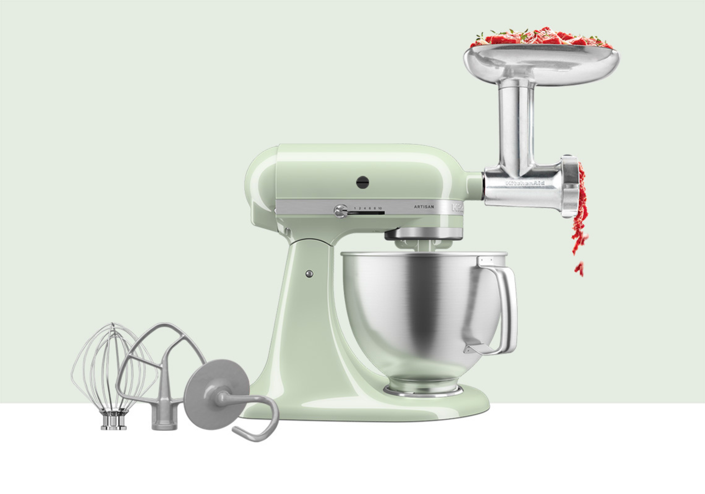 Artisan Tilt-Head Stand Mixer KSM192 + Metal Food Grinder Bundle