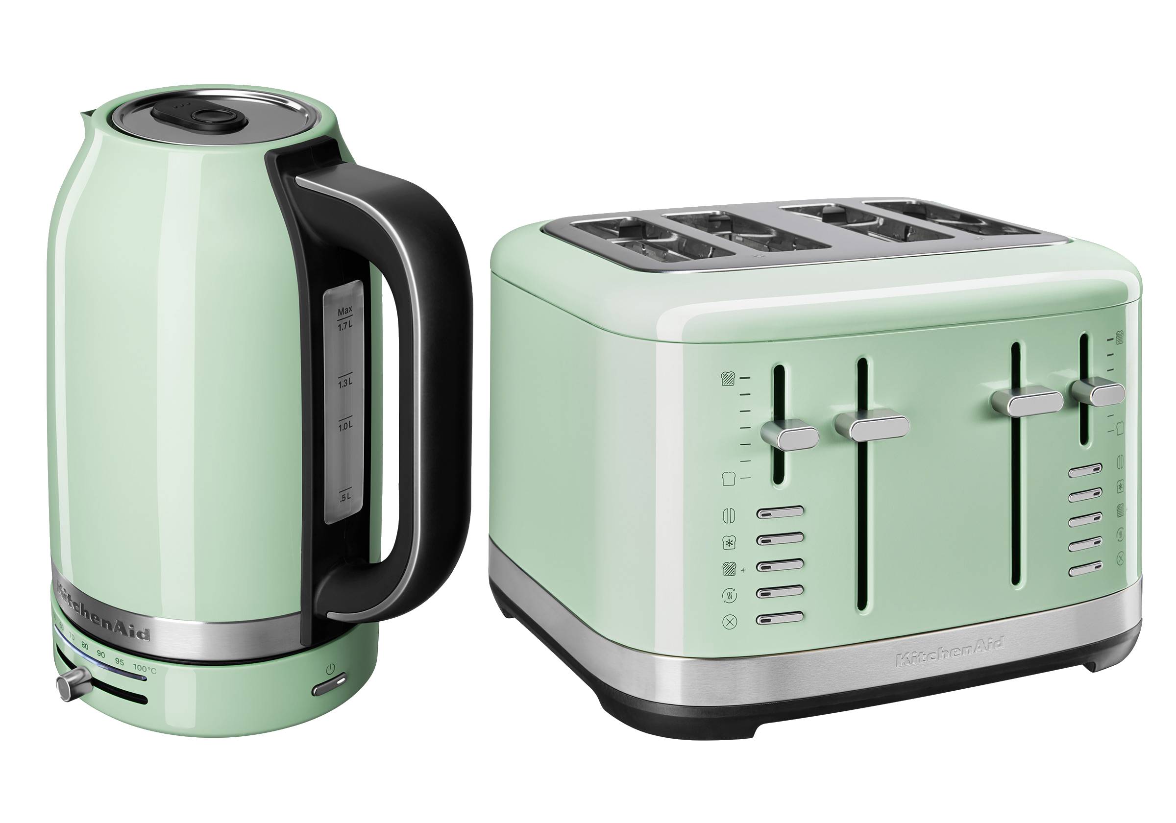 1.7L Variable Temperature Electric Kettle KEK1701 + 4 Slice Toaster KMT4109